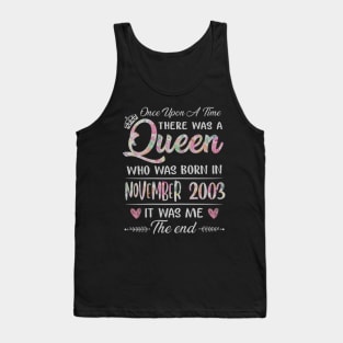 Girls 17th Birthday Queen November 2003 17 Years Old Tank Top